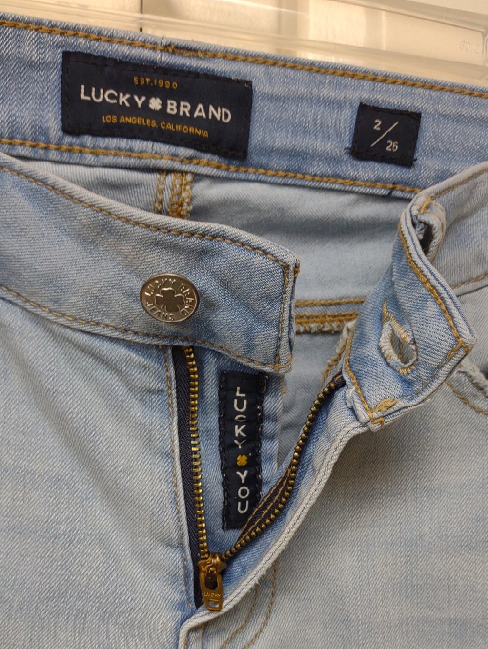 Lucky Brand Lolita Ankle Crop Curvy Stretch Distressed Light Blue Jeans - Picture 12 of 15